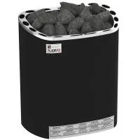 печь для бани электрическая sawo scandia sca-60ns-p-f выносной пульт, нерж. сталь, чёрная 6,0 квт