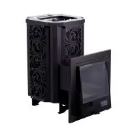 печь для бани сталь-мастер hard 30м саванна панорама 2025 со стеклом закр каменка дровяная