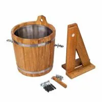 обливное устройство 16л с нержавеющей вставкой woodson дуб