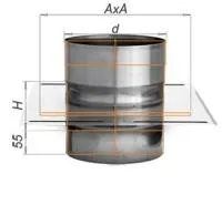 монтажная площадка ду180/280 нерж 1мм/нерж0,5мм