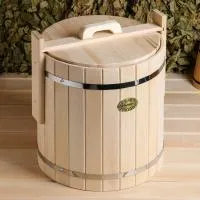 кадка для соления 25 л. из липы с крышкой, добропаровъ
