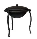 чаша азиатская чугунная (казан),  с крышкой, на подставке 18 л