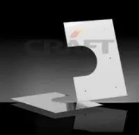 разделка craft потолочная декоративная нерж. (304/0,5 мм), 400*266, с отв. ф350, двухсоставная