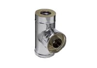 тройник феррум утепленный угол 90° нержавеющий (304/0,8мм)/зеркальный, ф115/200, по воде cerablanket