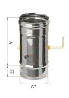заслонка феррум (шибер поворотный) нержавеющая (439/0,8мм), ф120