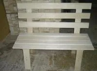 скамейка со спинкой осина а 1,5х0,4м, банный перец