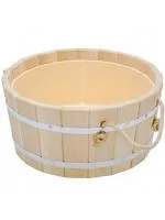 таз 15л с пластиковой вставкой, банный эксперт