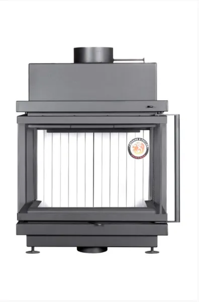 топка каминная альфа 700, три стекла, белый шамот подовая, экокамин 