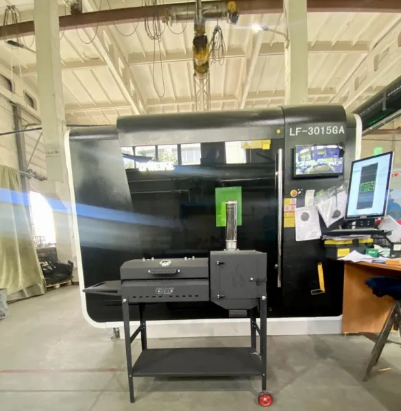 гриль-мангал с печью под казан премьер универсал кедр стальной